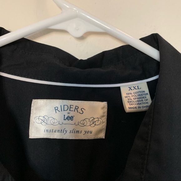 Riders by Lee Black Button Front Shirt * XXL - Picture 2 of 12